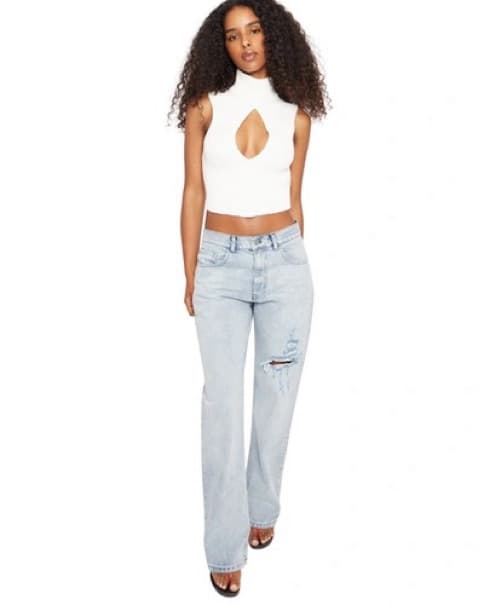 Danielle Guizio cut-out rib knit top - Image 2