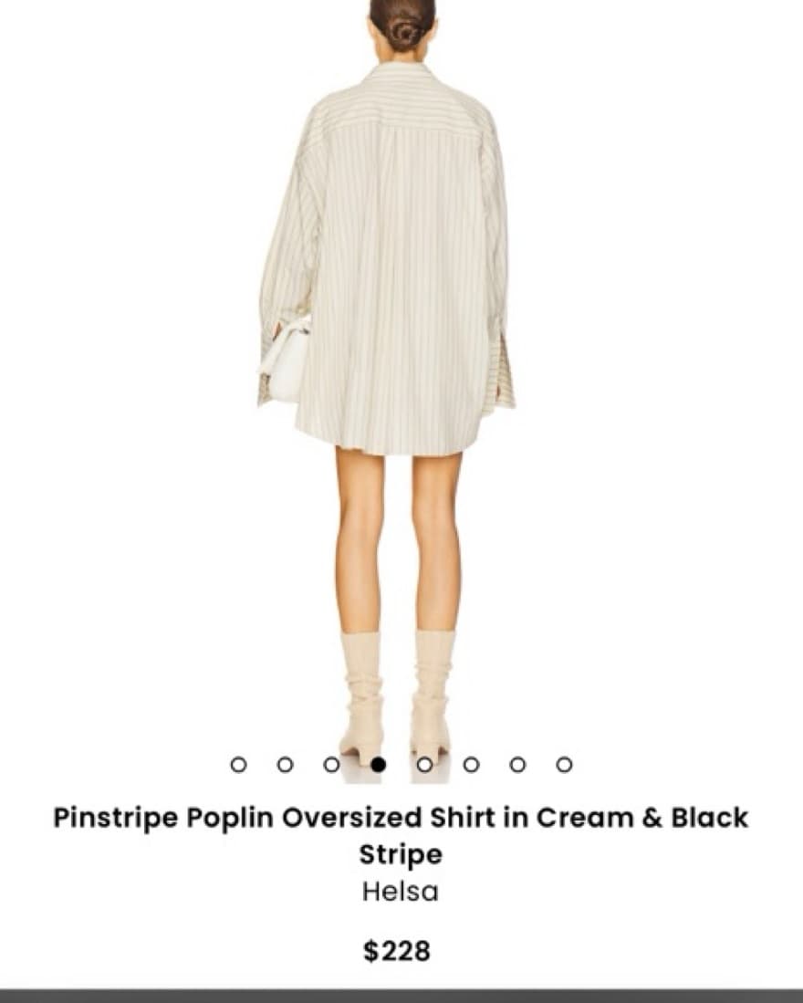 Oversized Helsa Poplin Oversized Shirt - Image 2