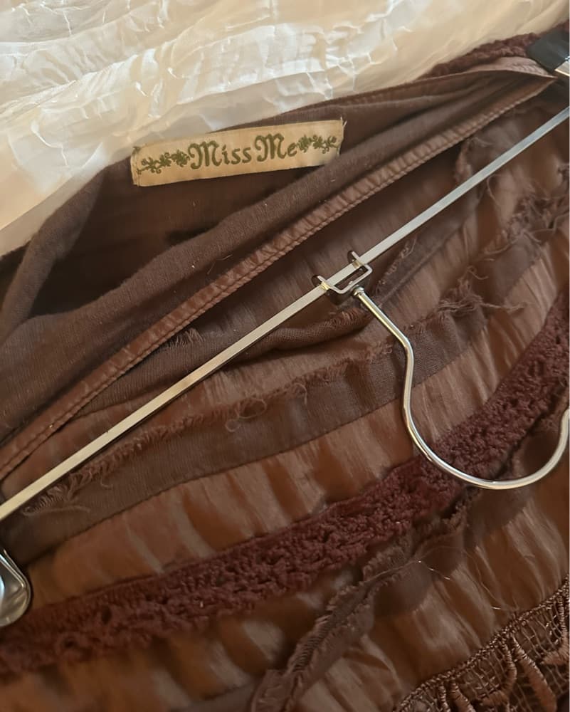 brown multi layered maxi skirt  - Image 3