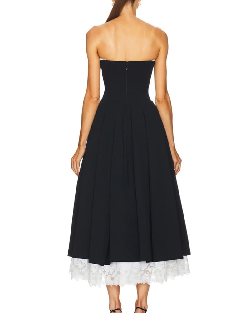 Helsa - FINALE MIDI DRESS WITH LACE - Image 4