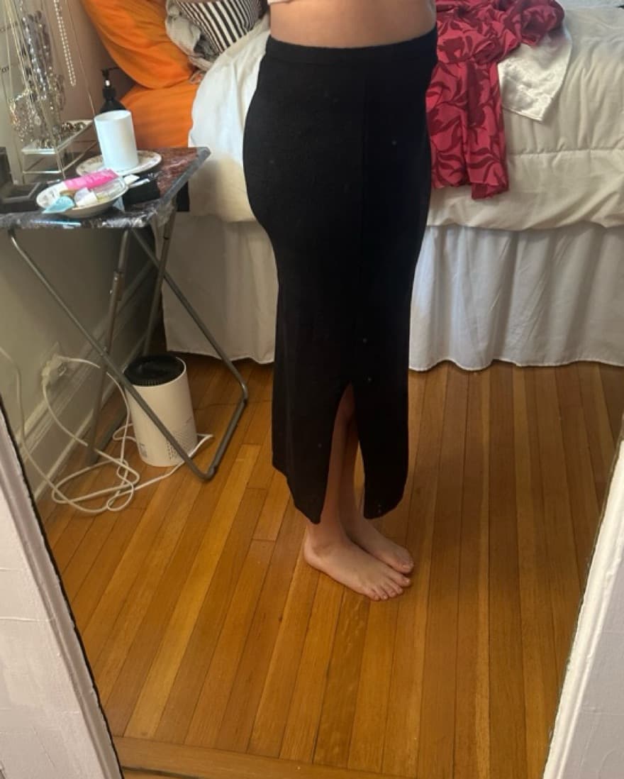 Cult Gaia black knit maxi skirt - Image 1