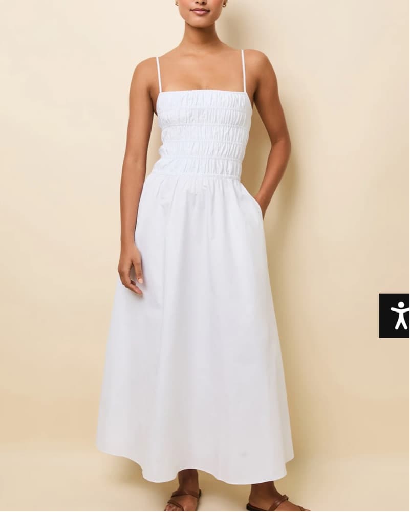 Solid Snd Striped Dress  - Image 1