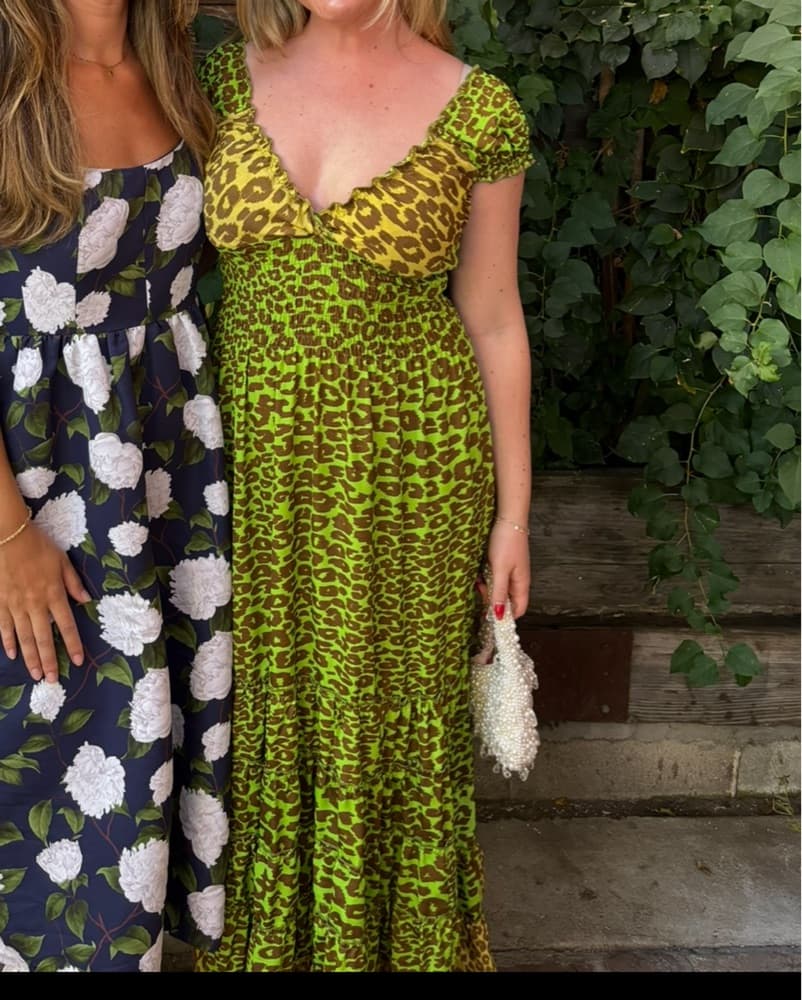 Leopard Lime Long Dress - Image 1
