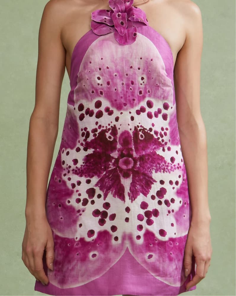 AMUR Everlee Orchid Print Dress - Image 1