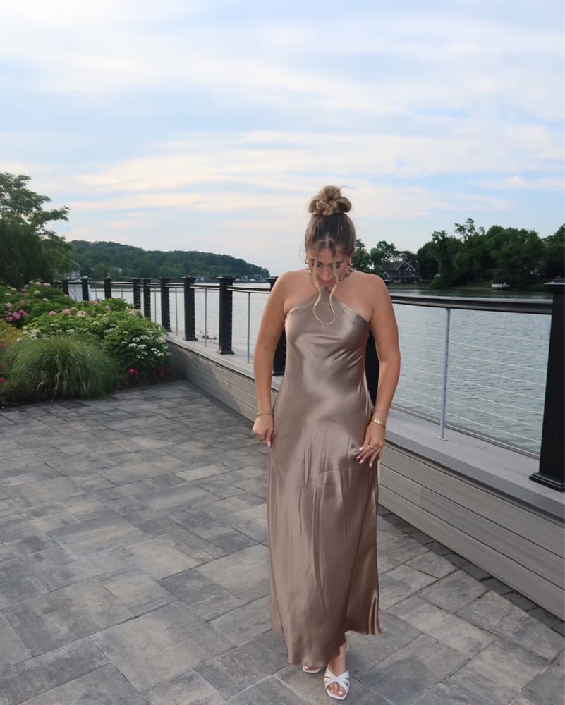 Staud Halter Dress With Beaded Straps - Image 4