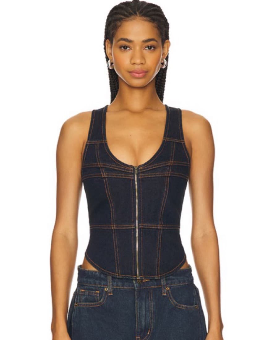 Denim Corset Top - Image 1