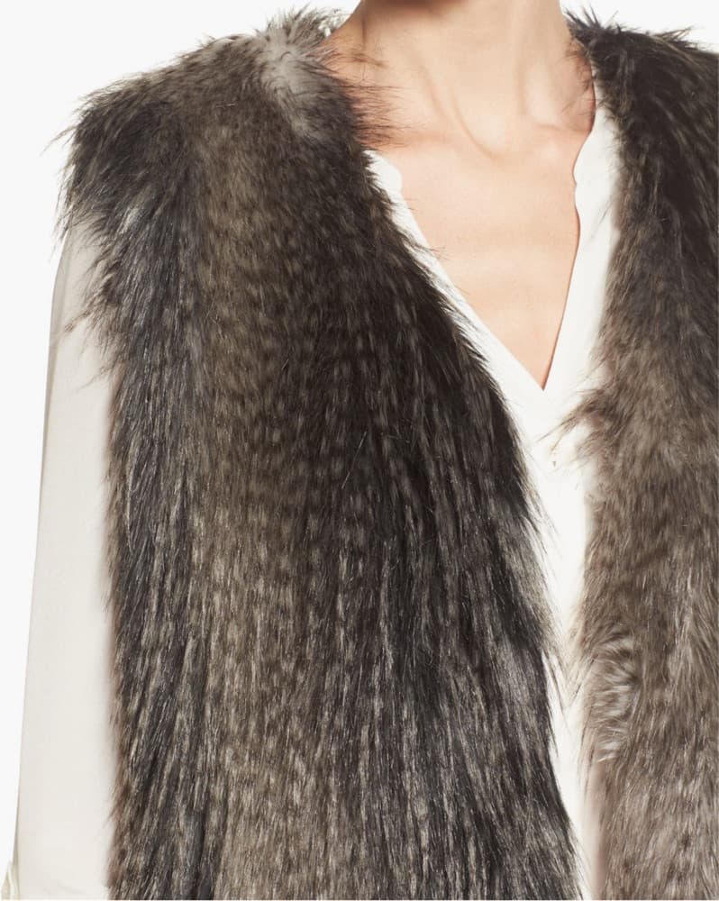 Fur Vest - Brown Ombre - Image 2