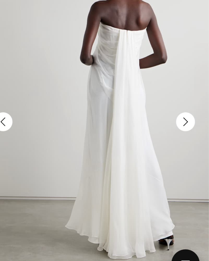 Alexander McQueen White Silk Gown - Image 4
