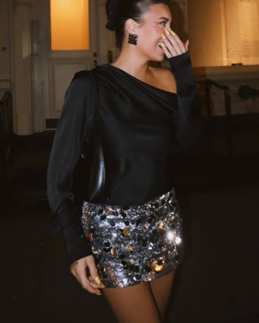 Guizio Paillette Sequin Mini Skirt - Image 1