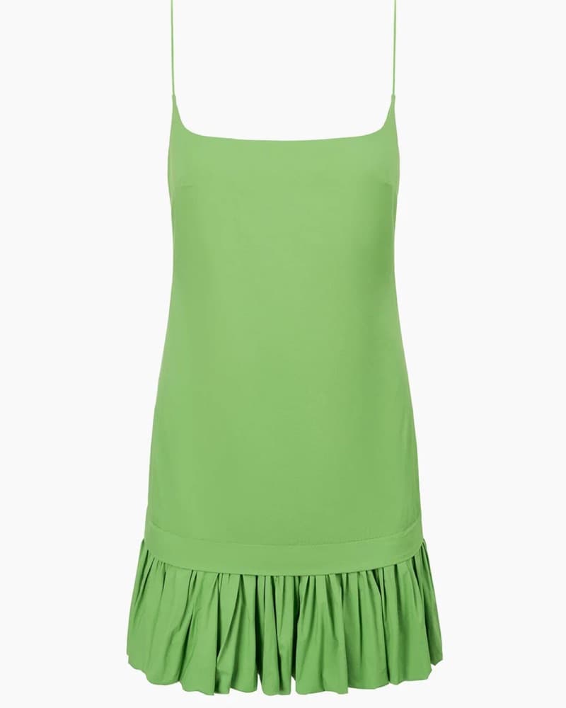 Staud Ari Mini Dress in Leaf - Image 4