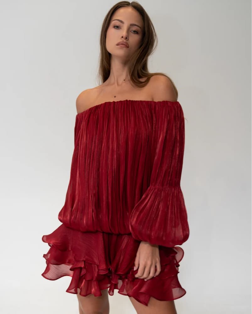 The Bekk ‘Elora’ Burgundy Dress - Image 5