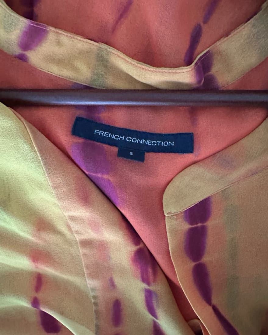 FRENCH CONNECTION Tie Dye Belted Shirt D - Image 5