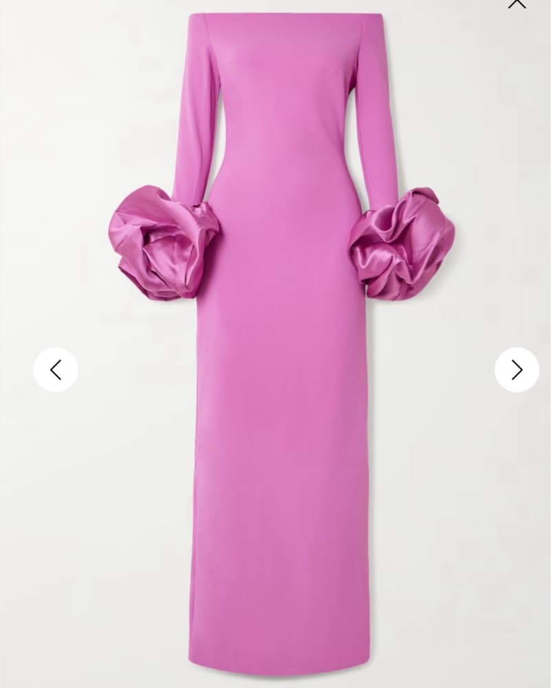 Solace London Pink Off-The-Shoulder Gown - Image 2