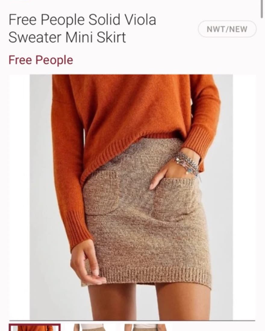 Free People Sweater Skirt - Image 1