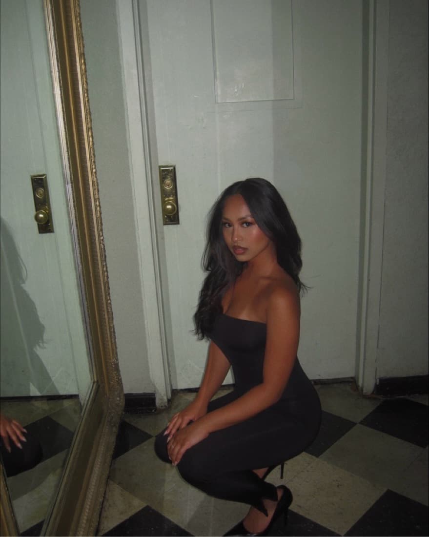 black strapless jumpsuit - meshki - Image 3