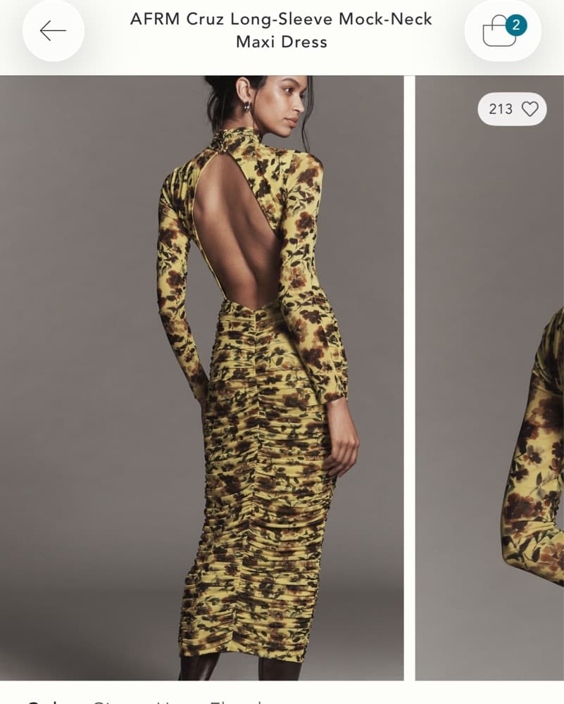 AFRM Cruz Vibrant Leopard Print Maxi Dress - Image 1