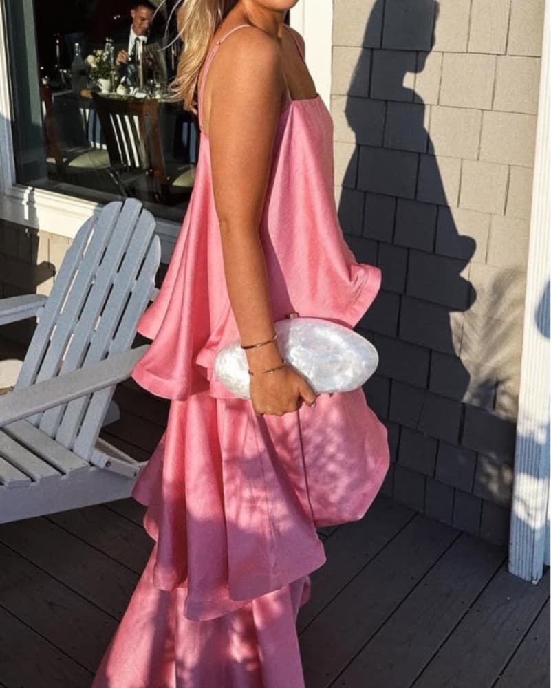 Elliatt Tilly Tiered Maxi Dress In pink - Image 4
