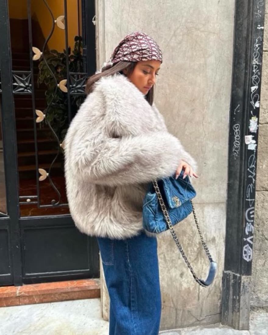 Viral Zara Faux Fur Jacket  - Image 2