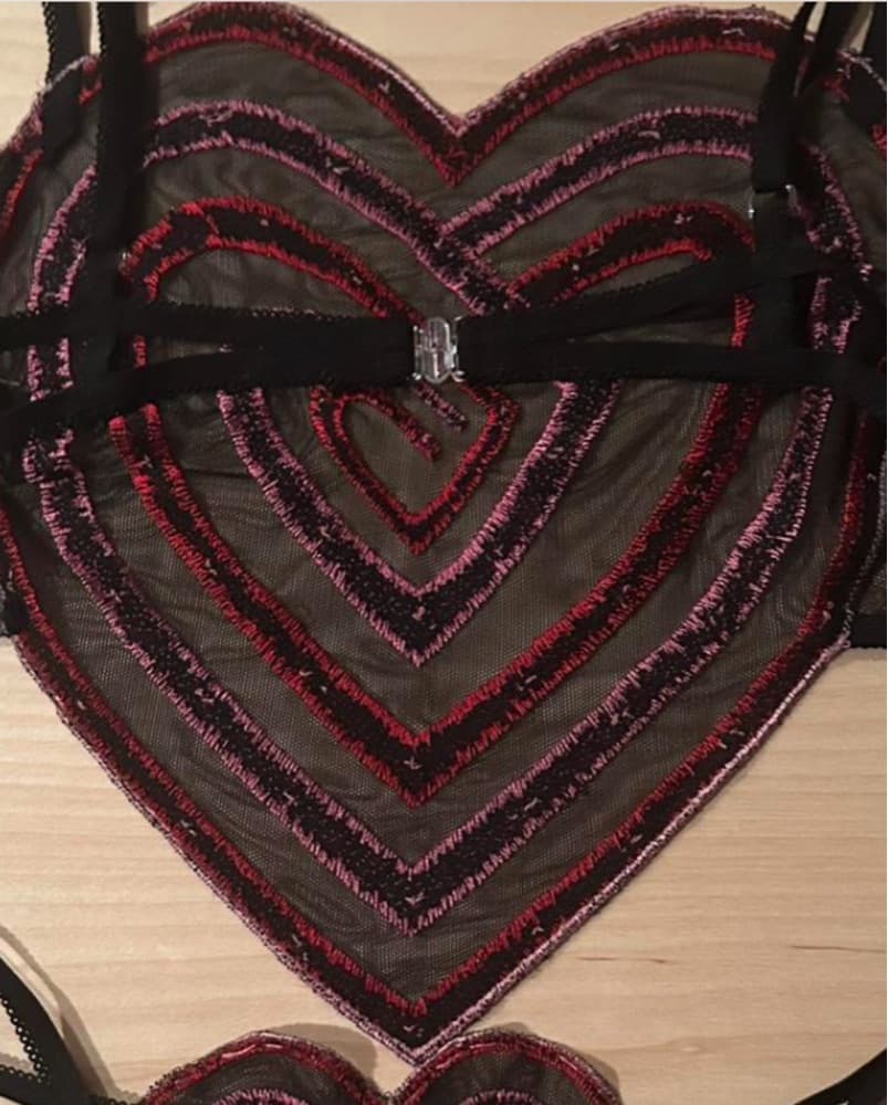 Vintage Sheer Embroidered Heart Top - Image 3