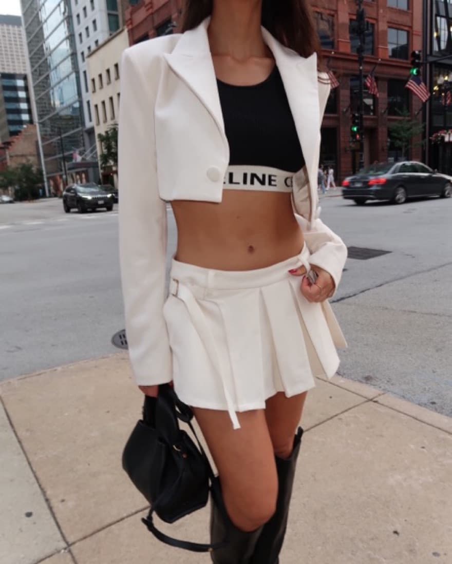 Camila Coelho Cropped Blazer & Skirt - Image 2