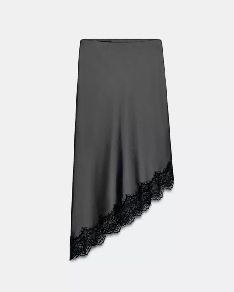 Zara Satin Lace Skirt - Image 2