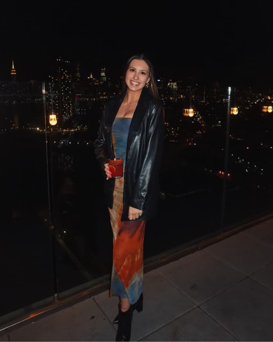 Zara Strapless Orange/Blue Mesh Dress - Image 1