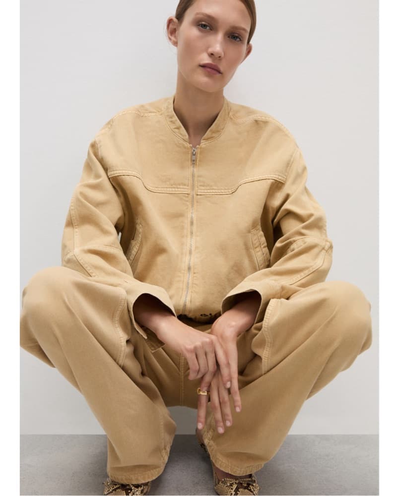 Muted Yellow Loose-Fit Jean Set - Image 4