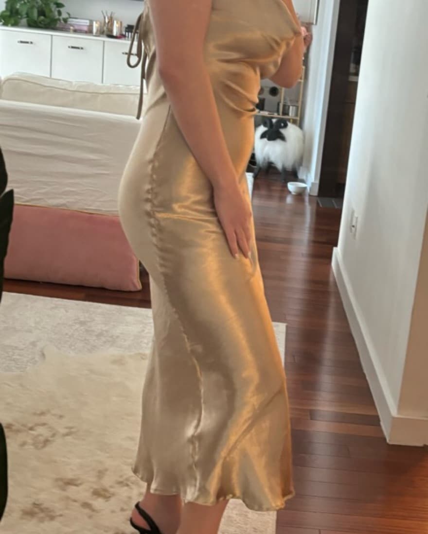 Gold Midi Dress - Image 4