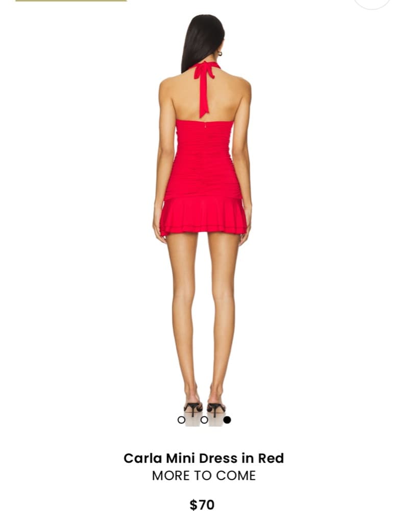 Revolve Mini Red Dress - Image 3