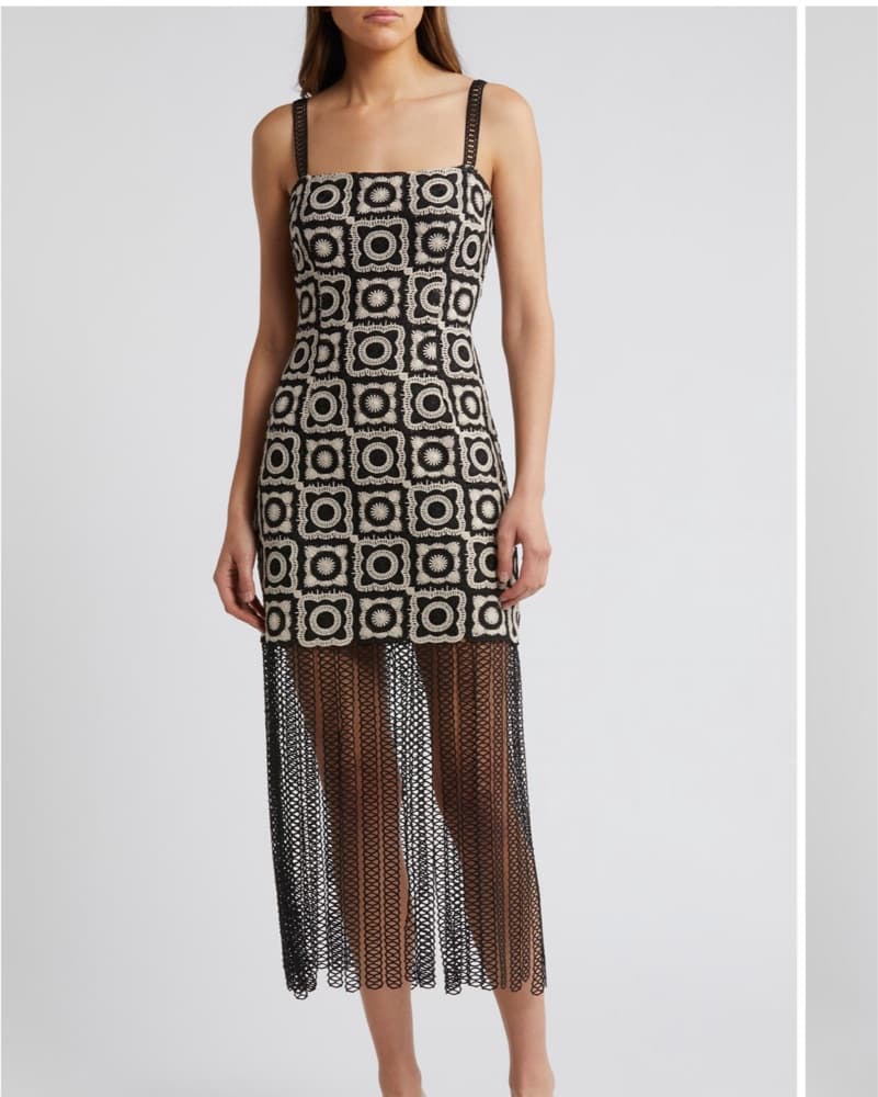 Saylor Risette Crochet Fringe Dress - Image 1