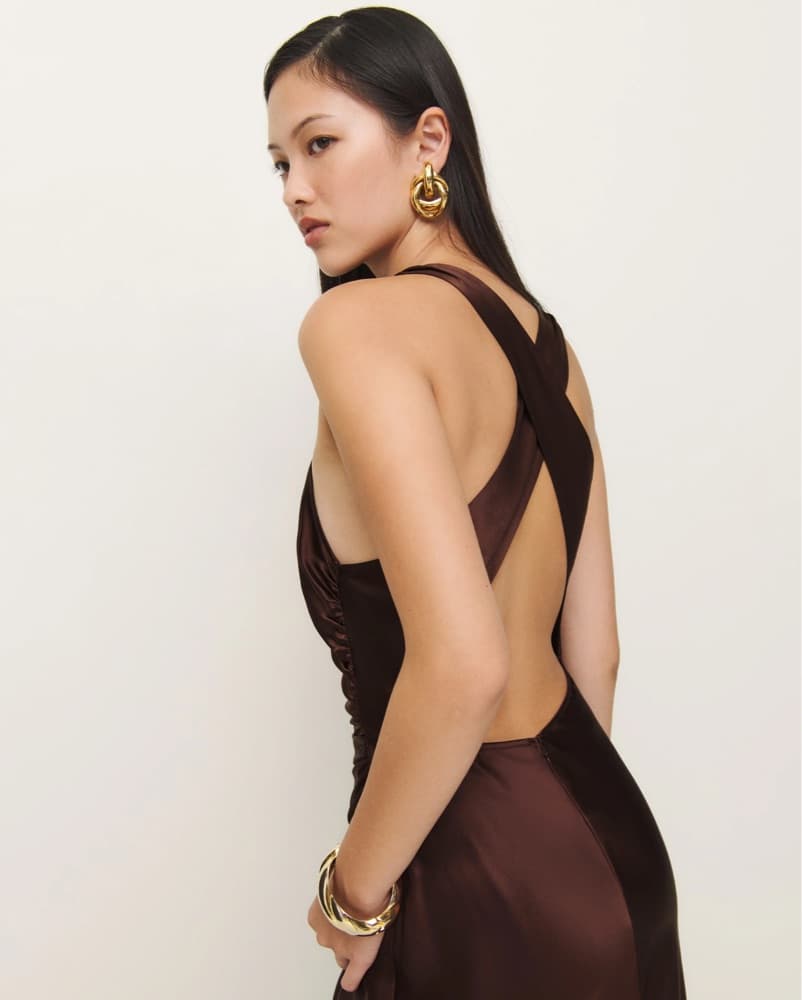 Reformation Casette Silk Dress - Image 3