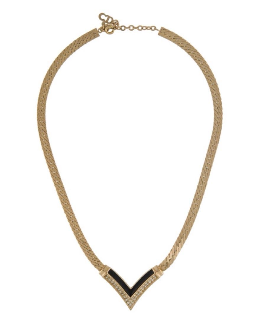 Vintage Christian Dior Black Necklace - Image 3