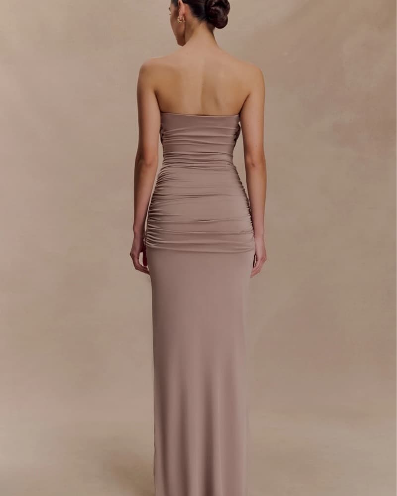 Meshki Strapless Ruched Maxi Dress  - Image 3