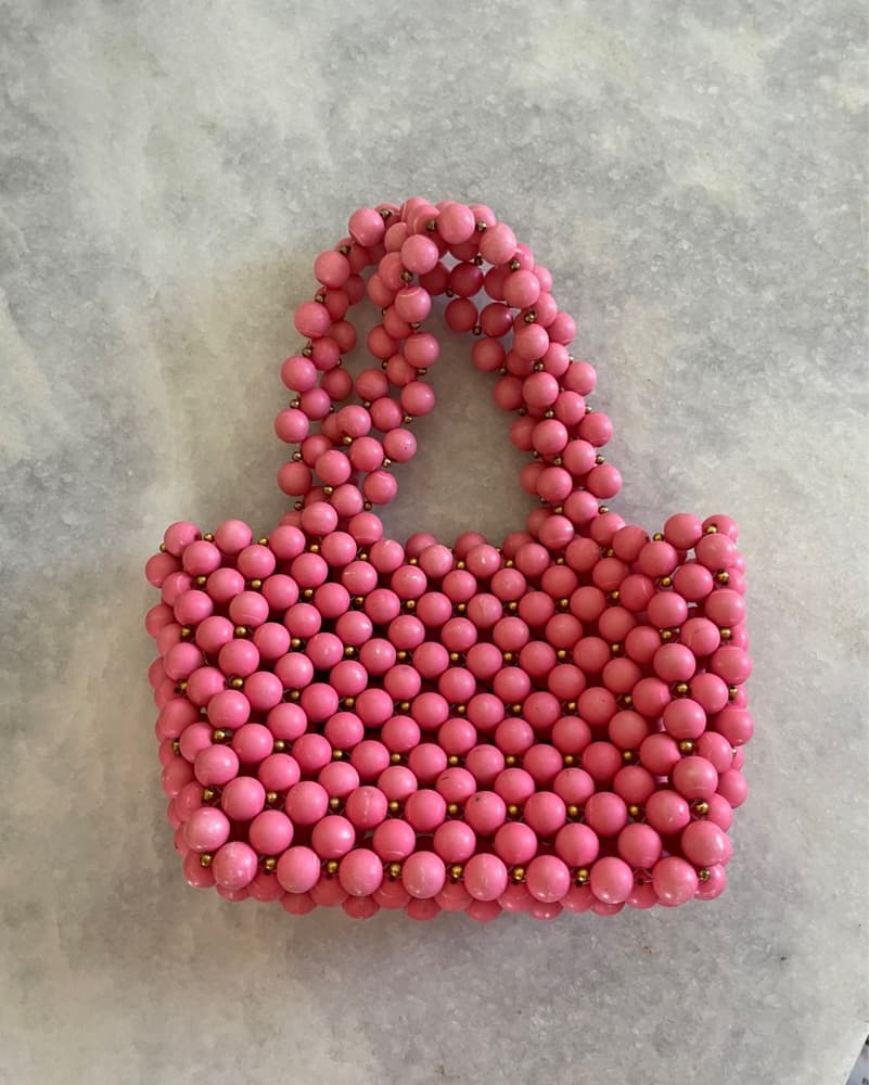 Lovers And Friends Pink Beaded Mini Bag - Image 2