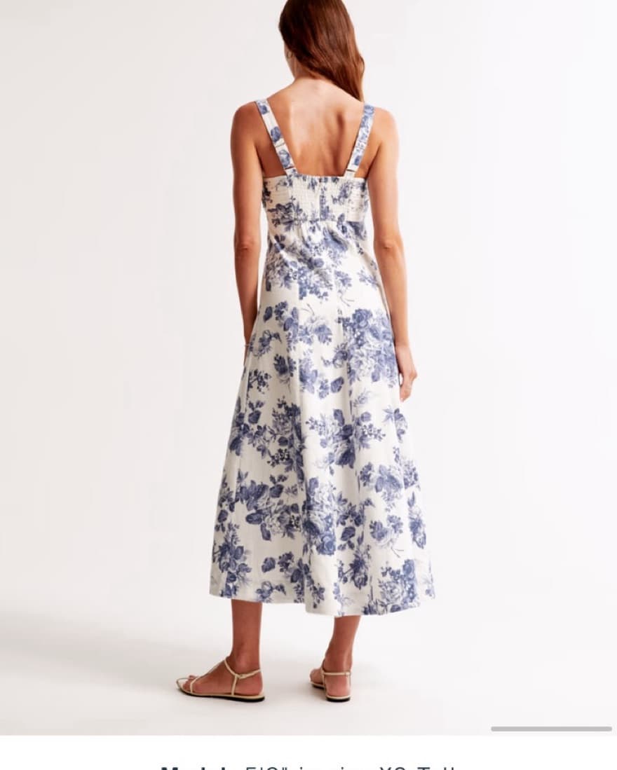 Elegant Floral Midi Dress - Image 4
