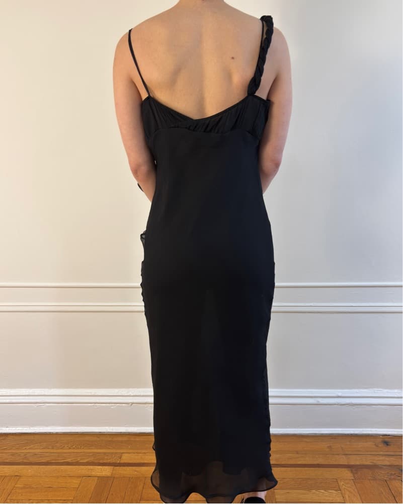 Vintage Karen Millen Crinkled Silk Dress - Image 2