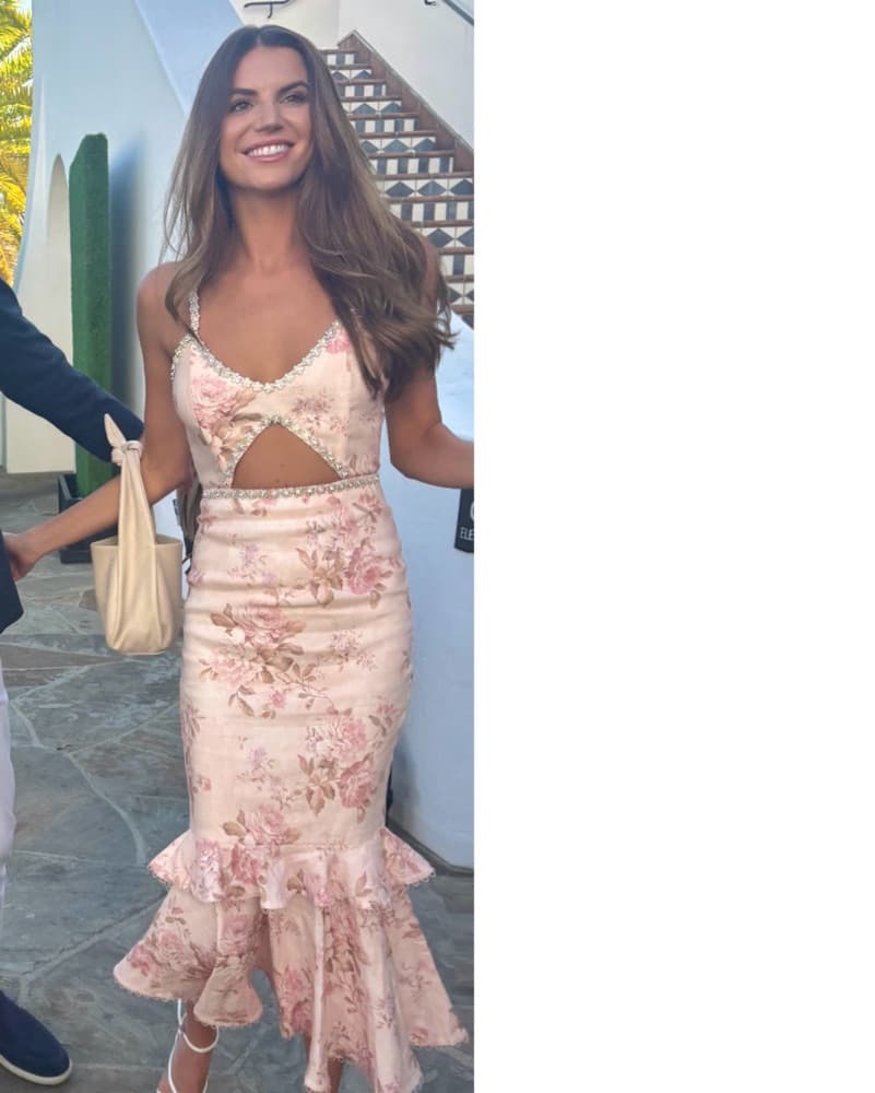 V chapman luna Pink Floral Mermaid Dress - Image 1