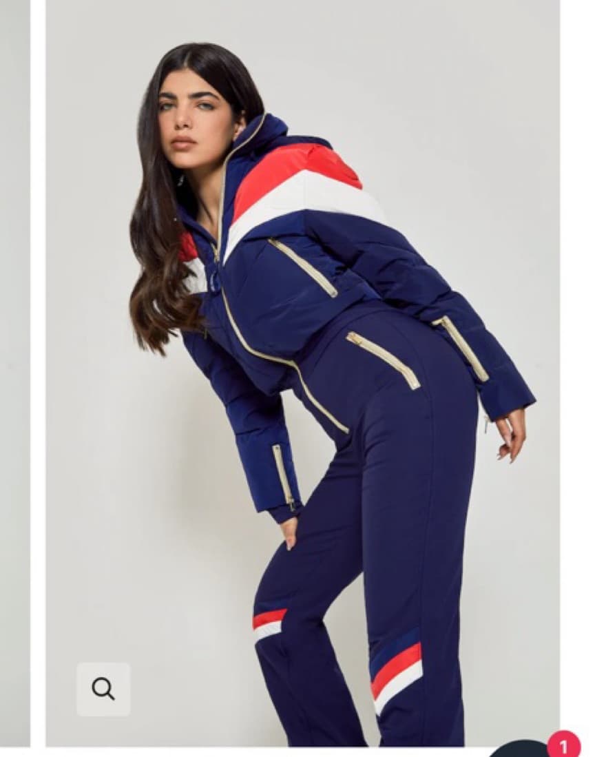 My Sunday Ski Chevron Navy Blue Ski Suit - Image 4