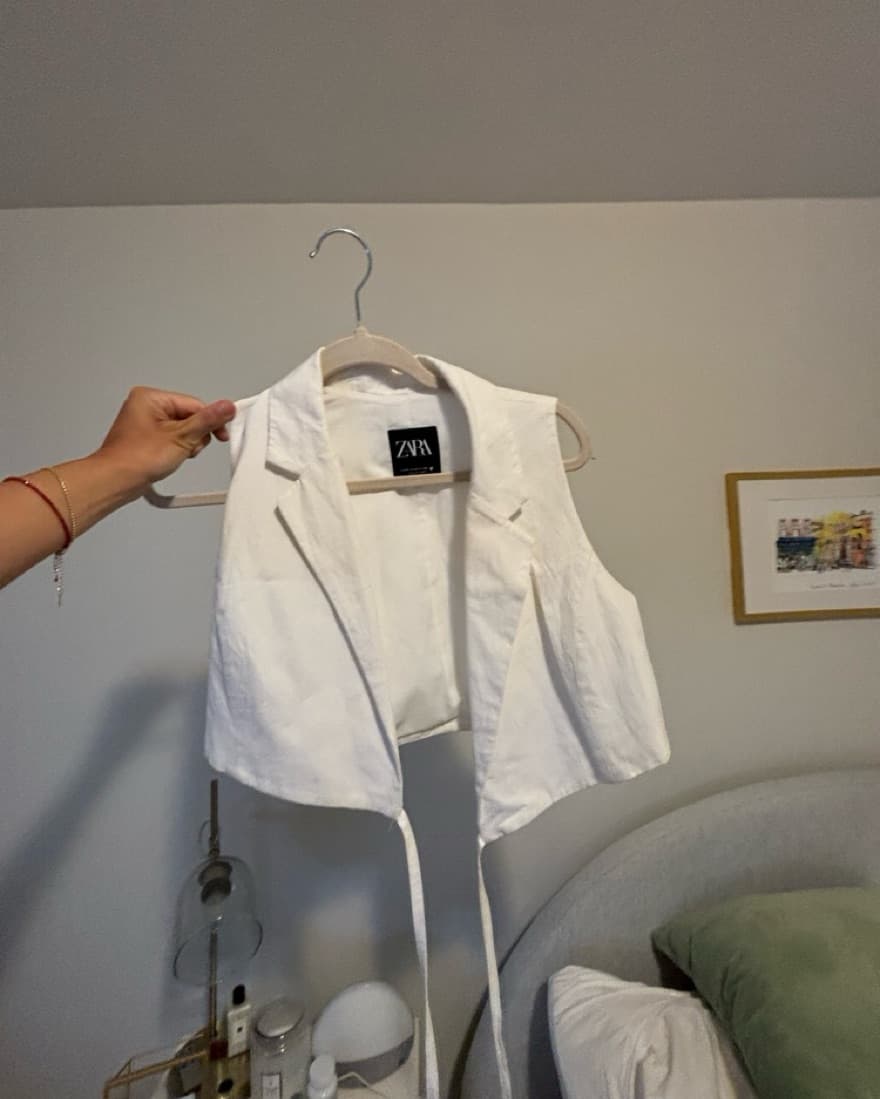 White Crossover Zara Top - Image 1