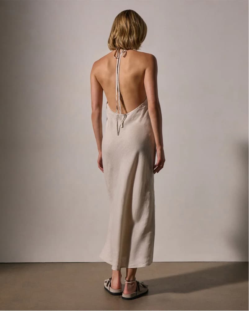 James Perse Linen Halter Dress - Image 3