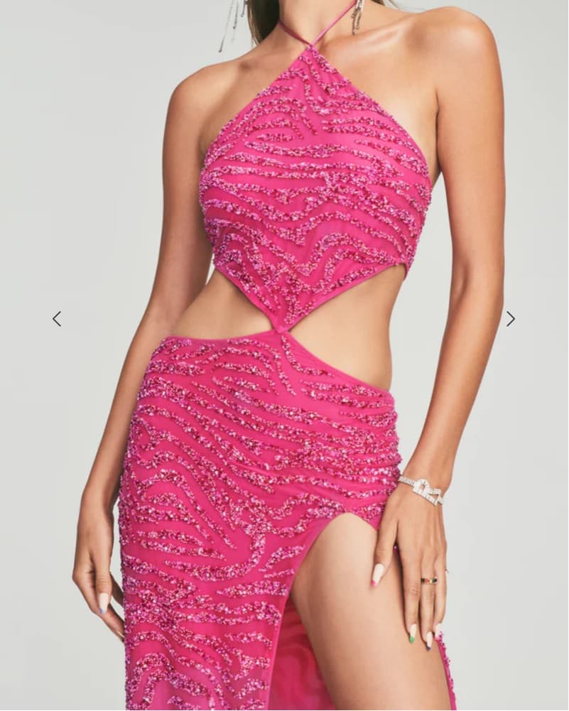 Retrofete Pink HENDRIX SEQUIN DRESS  - Image 2