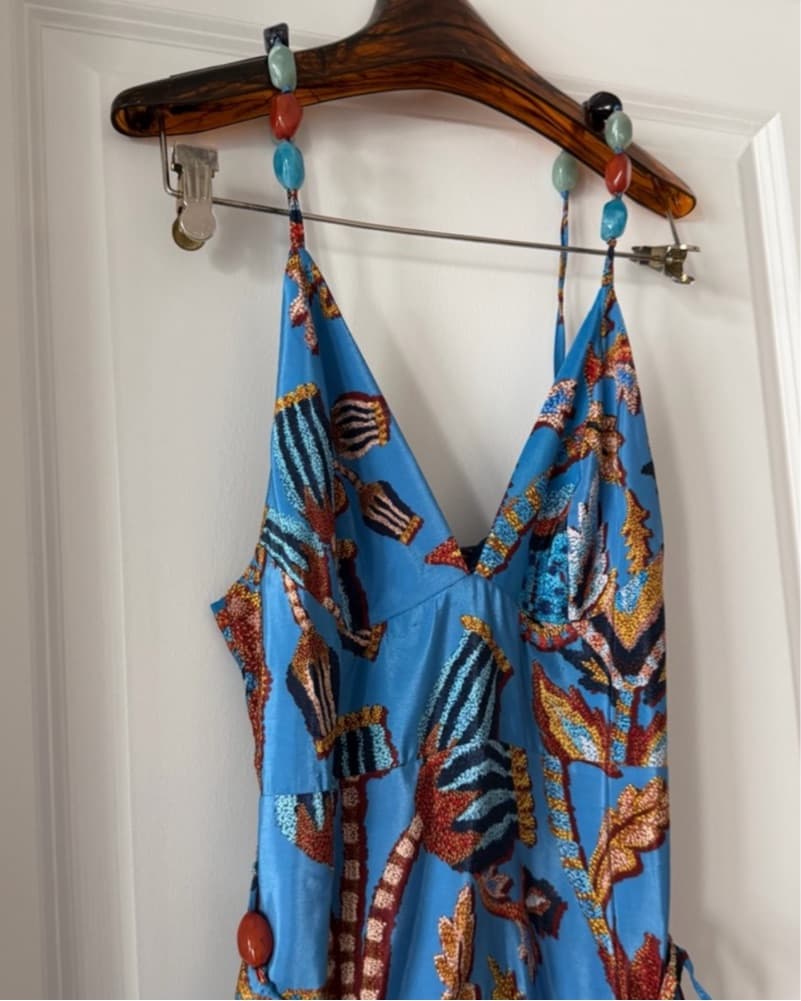 Farm Rio Blue Tapestry Maxi Dress - Image 3