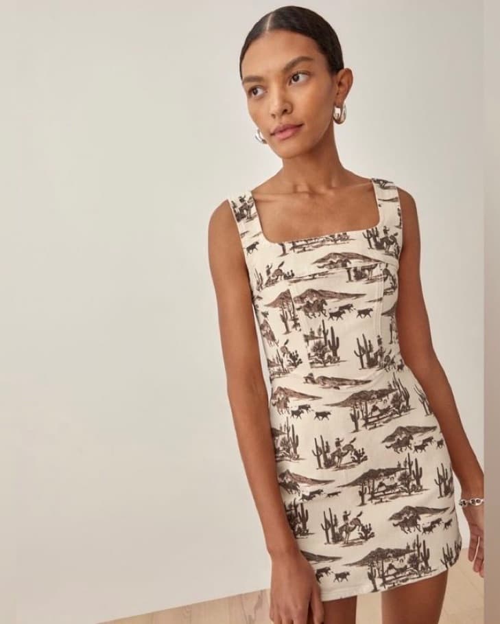 Reformation Denim Western Dress - Image 1