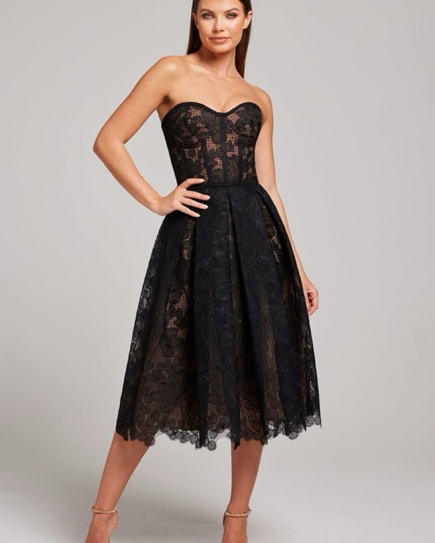 Corset Lace Midi Dress - Image 2