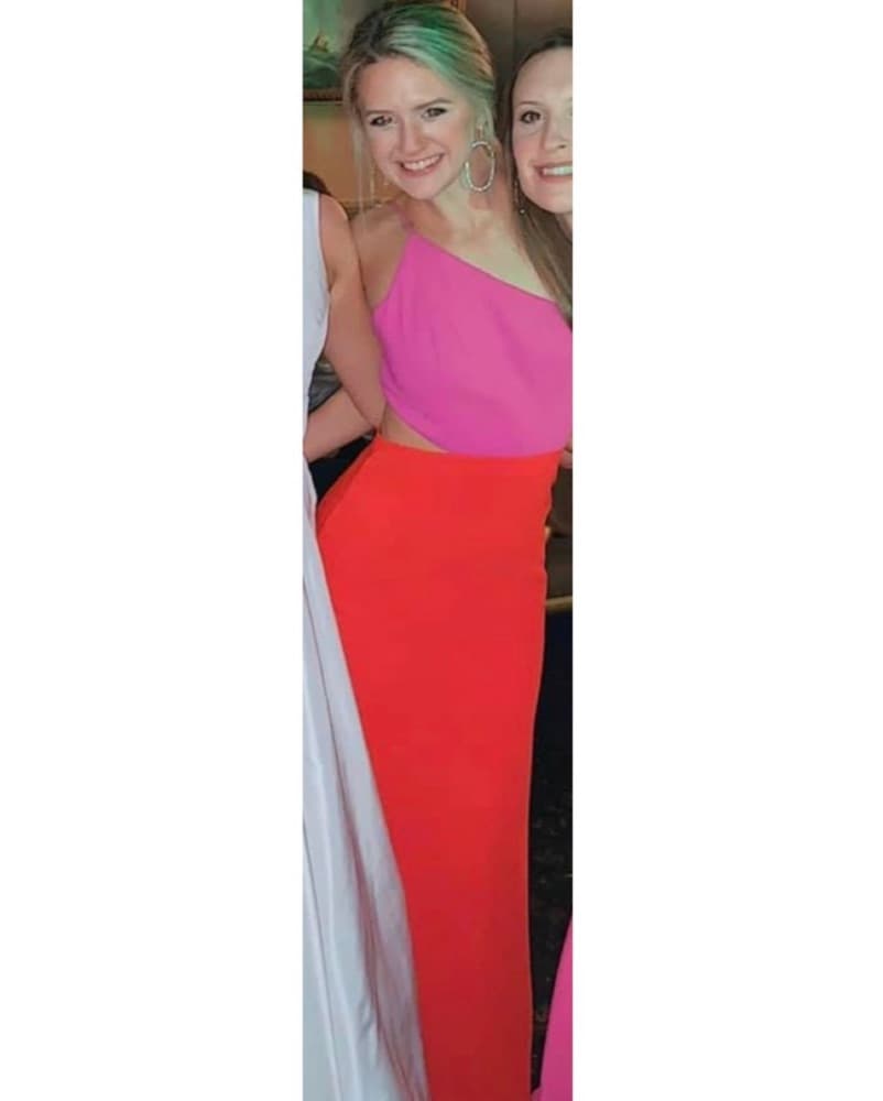 Aidan Mattox Colorblock Gown - Image 1