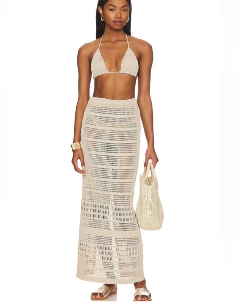 Sophisticated Crochet Maxi Skirt - Image 1
