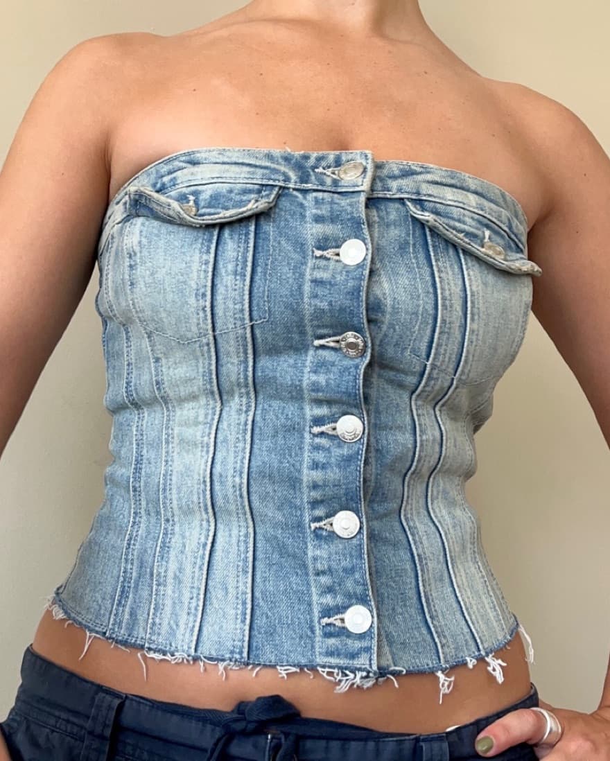 Denim Corset Top - Image 2