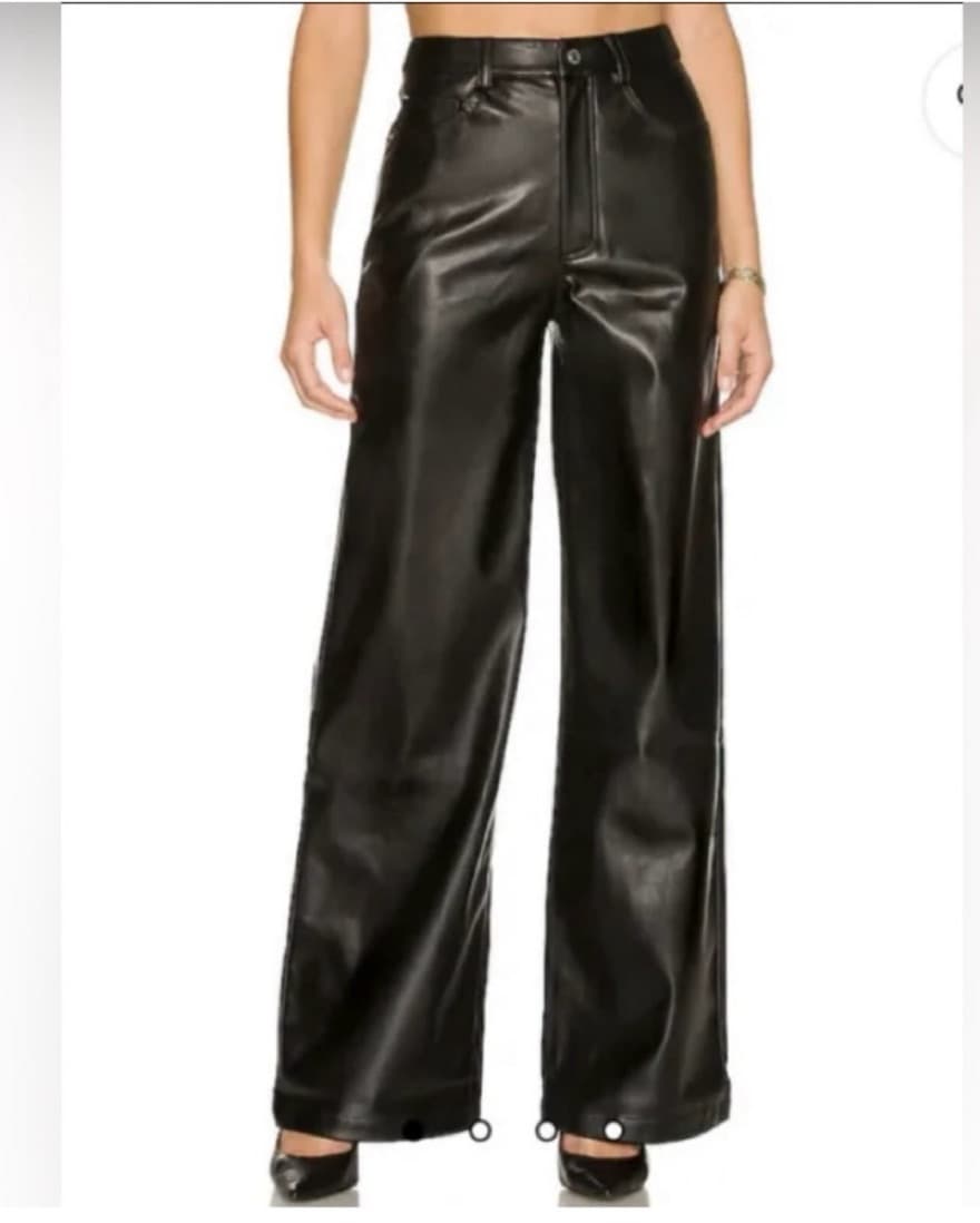 Vegan Leather High-Rise Jeans Weworewhat - Image 2