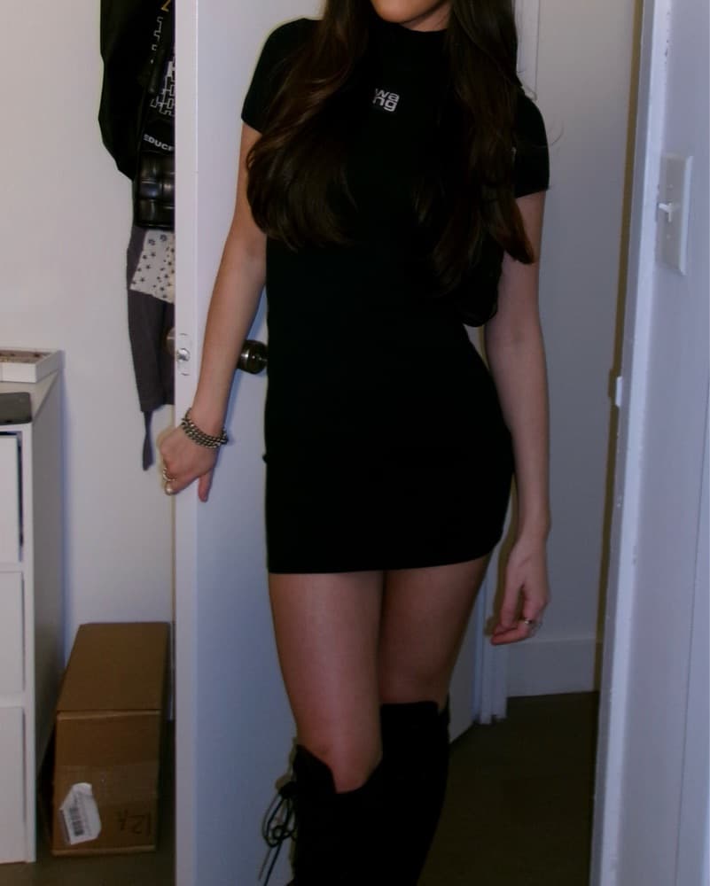 Alexander Wang Logo Mockneck Dress - Image 3