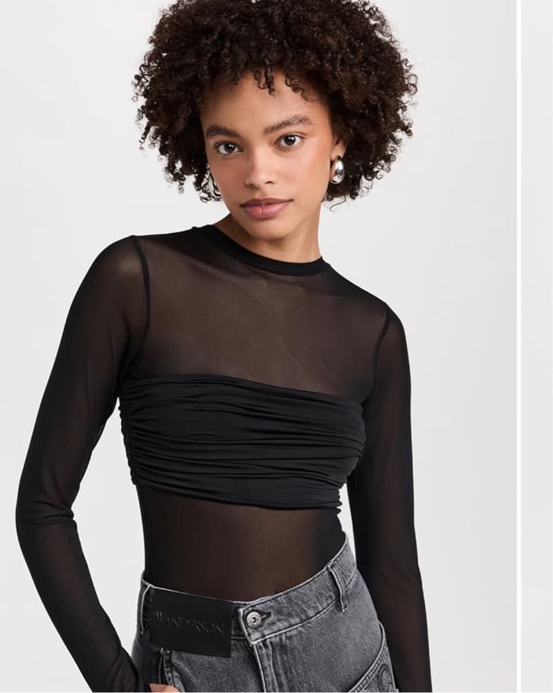 AFRM Rhode Fabric Mixing Thong Bodysuit - Image 1